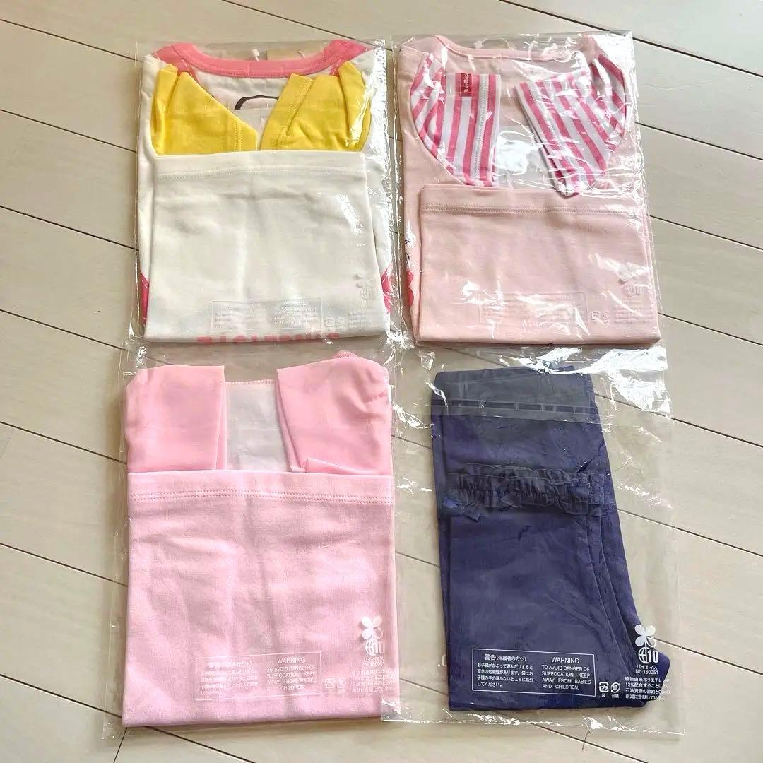 【新品】Miki House Tシャツ ３枚 ズボン１枚　90cm 女の子