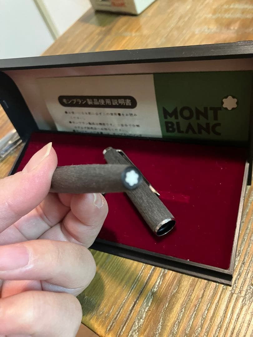 美品　MONTBLANC グレー EF 万年筆　585