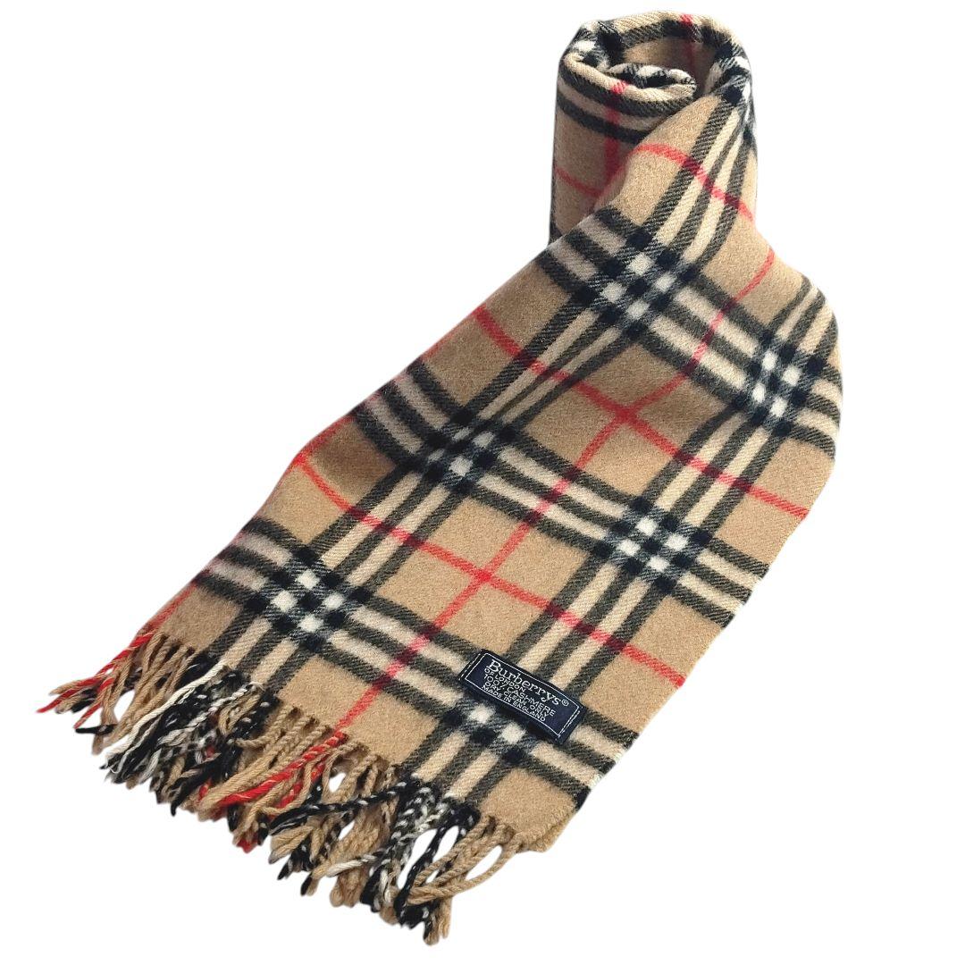 美品Burberrys カシミヤ100% マフラー　ノバチェック　イングランド製