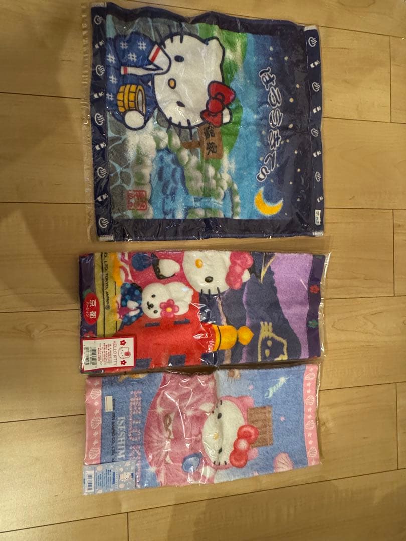 ハローキティ タオルセット 89枚+キティキーホルダー・シャーペン・ボックス2個