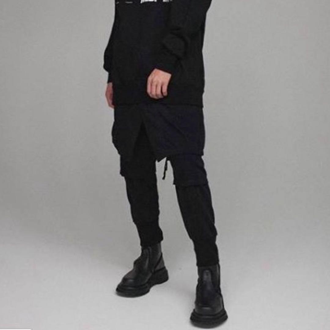 美品 julius untrue; 687PAM1 コントラストレイヤードパンツ