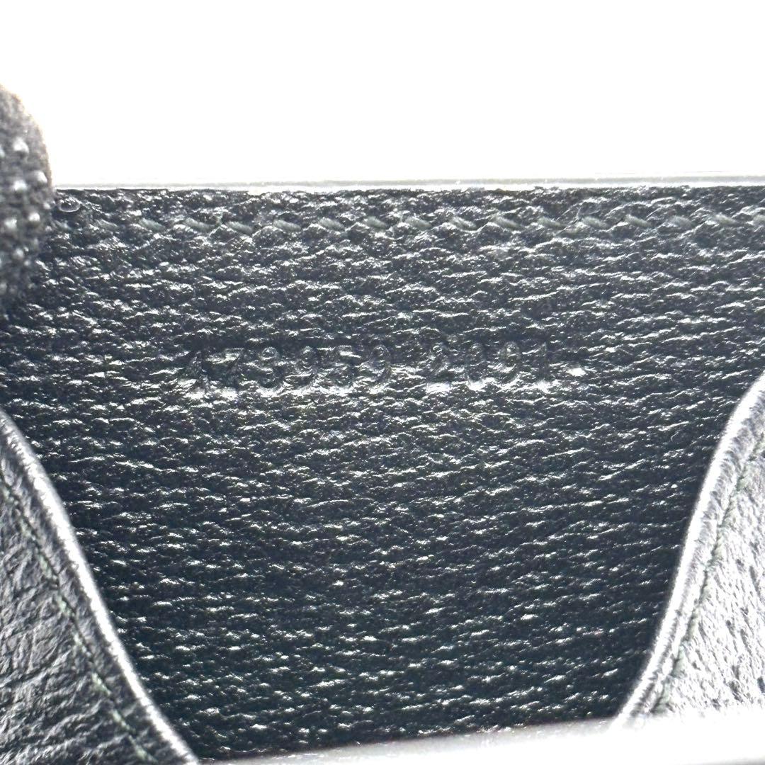 美品 グッチ ケース マーモント GG ゴールド ブラック レザー