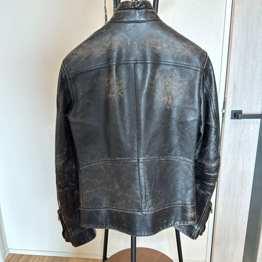 メ*ン様 【美品】マークジェイコブス　レザー　ライダース ヴィンテージ加工　Sサ