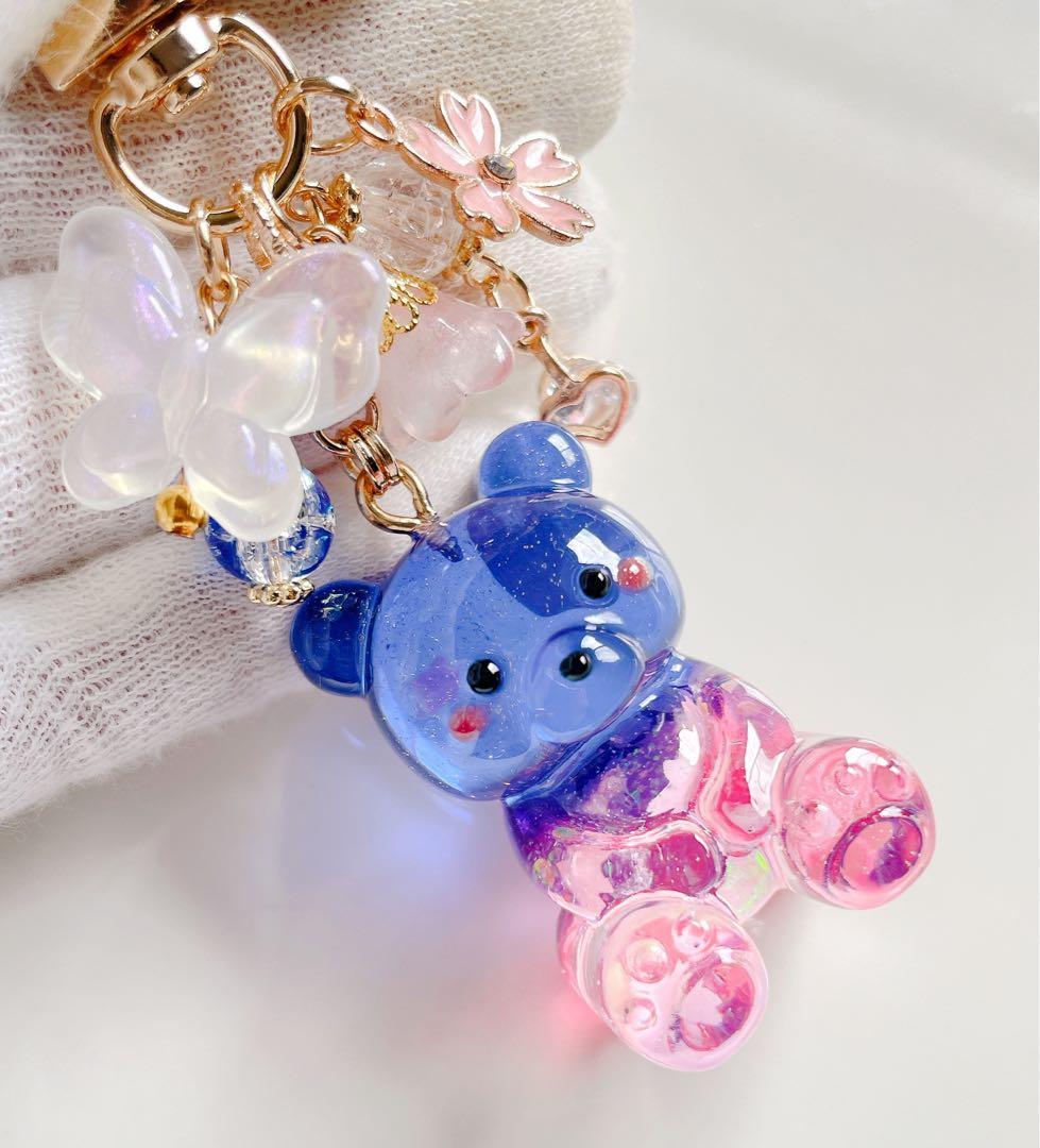 シャカシャカキーホルダー　桜の御守りシェイカー　だるま付き　ひなページ