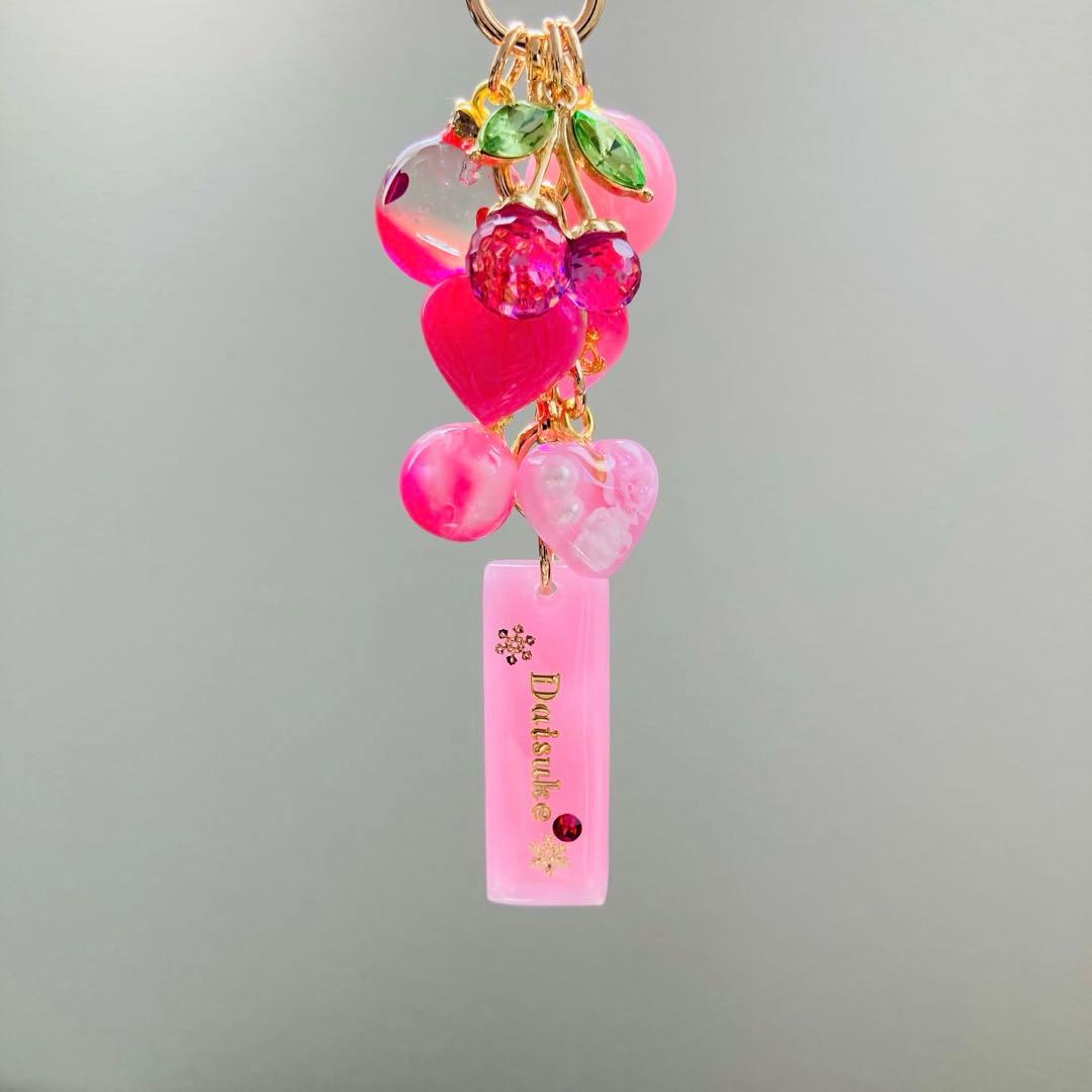 Lunaページ　Man名入れチャーム　レジンキーホルダー5点