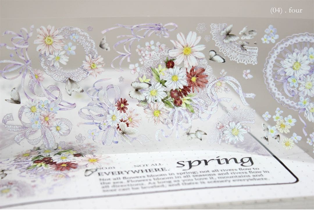 moodtape《花野似梦》海外マスキングテープ　マステ 【1802】