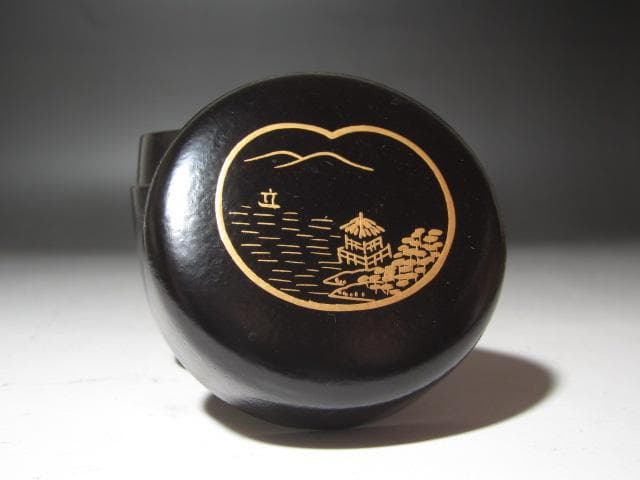 セール中★　飛来一閑　団扇絵　中棗　表千家十三代即中斎の花押★x131