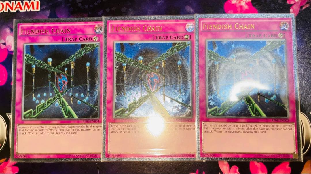 EU版 遊戯王　デモンズチェーン レリーフ　英語　英語版 3枚