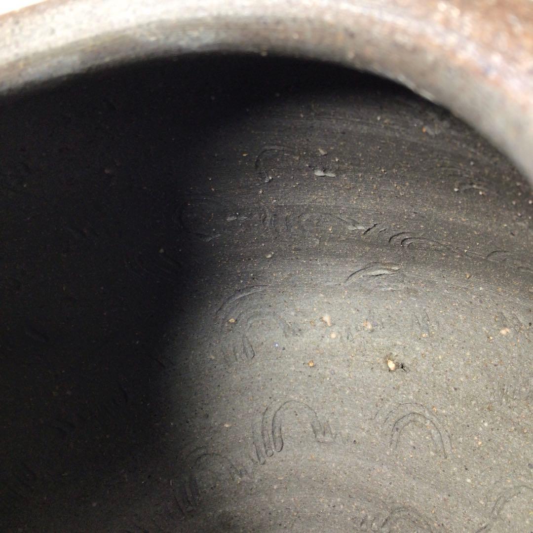 Ｒ５０３　水指　『萬古焼』『堀野証嗣造』『赤絵蓋』『替蓋付』『南蛮水指』　共箱