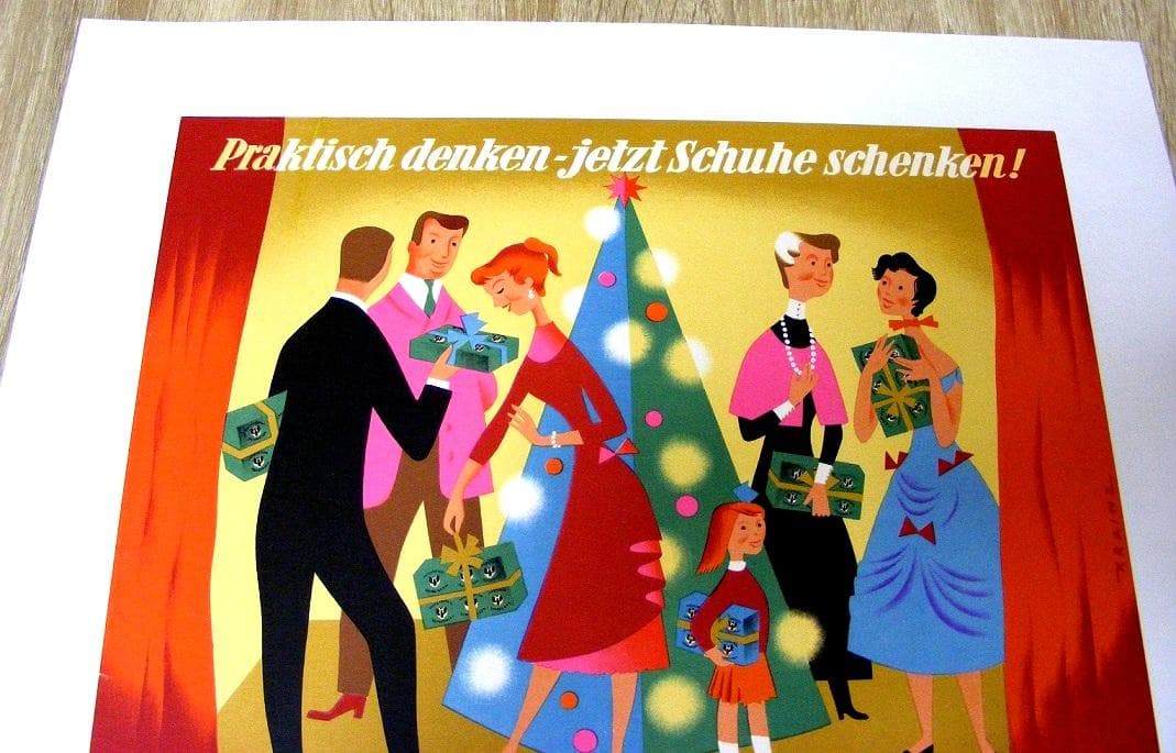 Krainz humanic 1950年ドイツ製リトグラフポスター