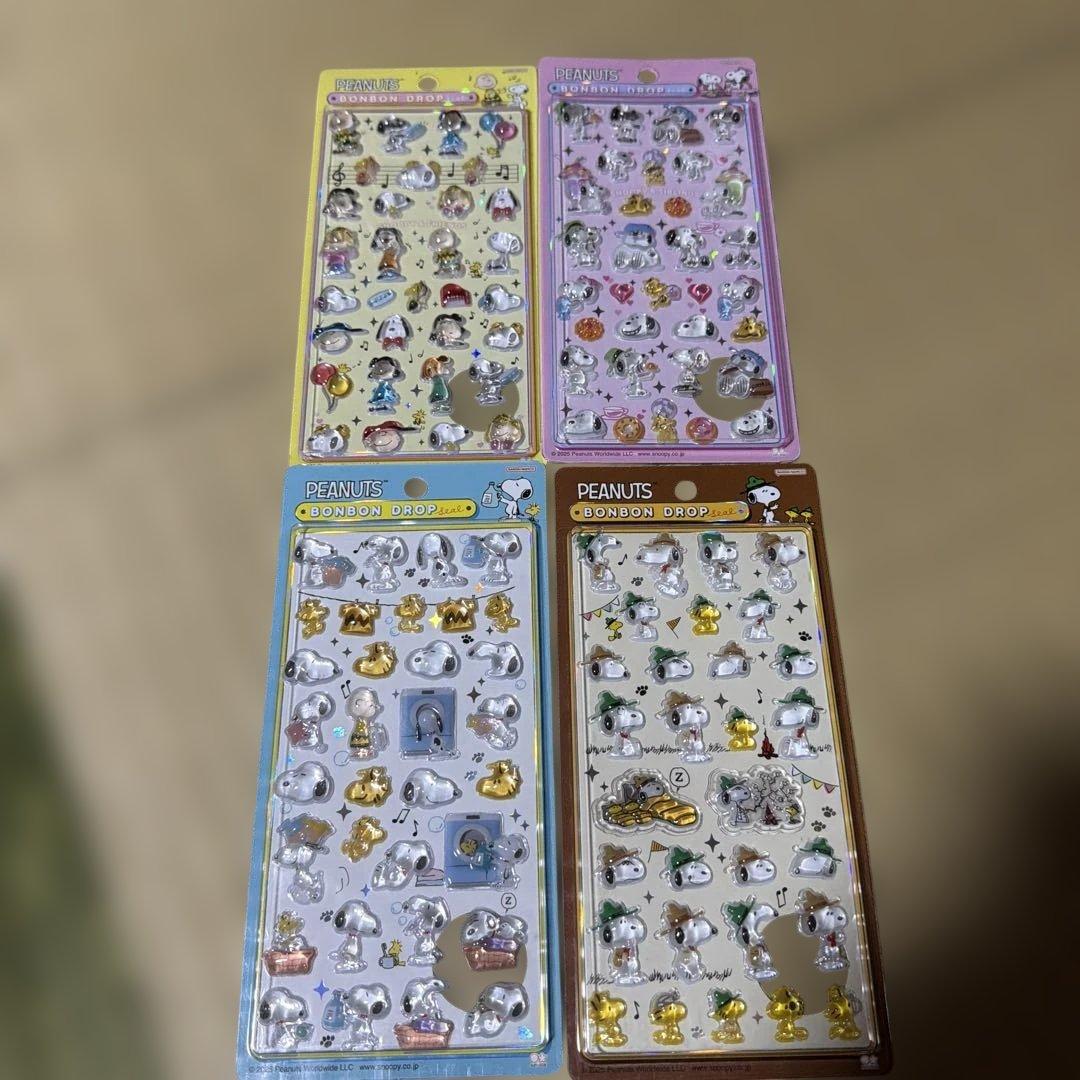 PEANUTS ボンボンドロップシール 4シートセット