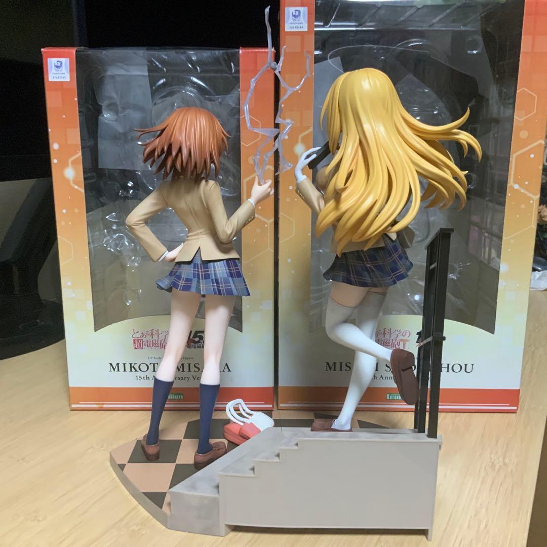 【開封済表情パーツ有】とある科学の超電磁砲15周年フィギュア 御坂美琴&食蜂操祈
