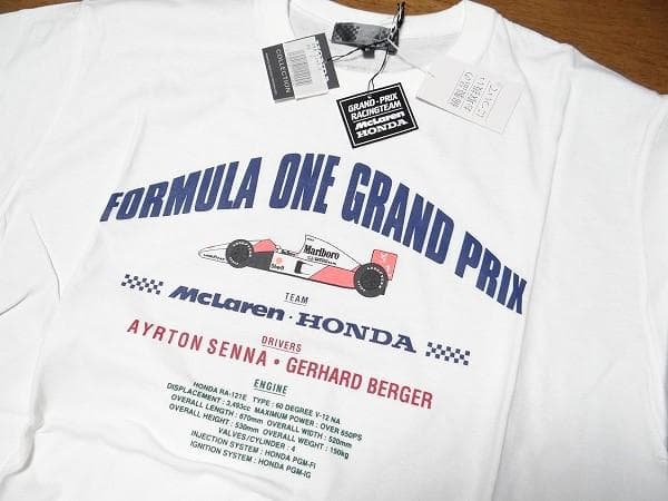 90年代 F1 マクラーレン ホンダ マルボロ アイルトンセナ Tシャツ 旧車