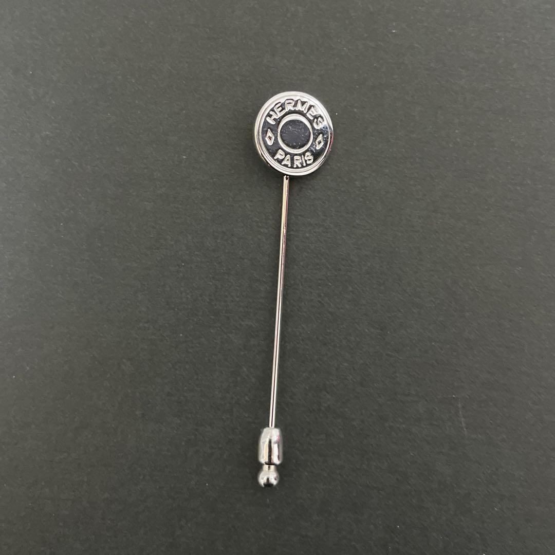 【極美品】エルメス　セリエ　シルバー ピンブローチ　ピンバッチ