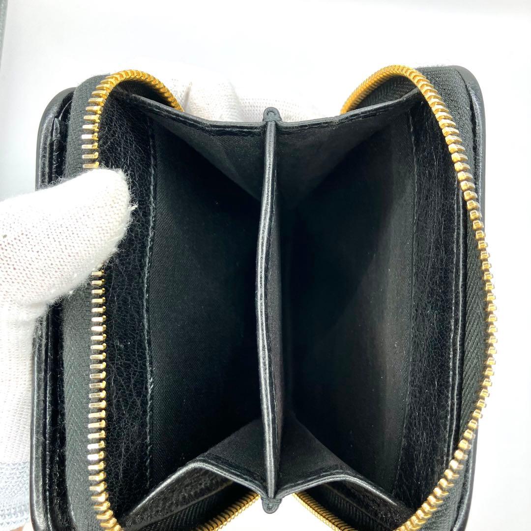 【美品】バレンシアガ　二つ折り財布　コンパクト　ビルフォード　ジップ　黒