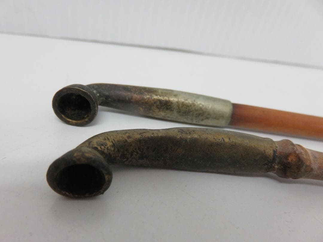 アンティーク キセル 4本セット 煙管 竹製 木製 金属製 レトロ 古道具 骨董
