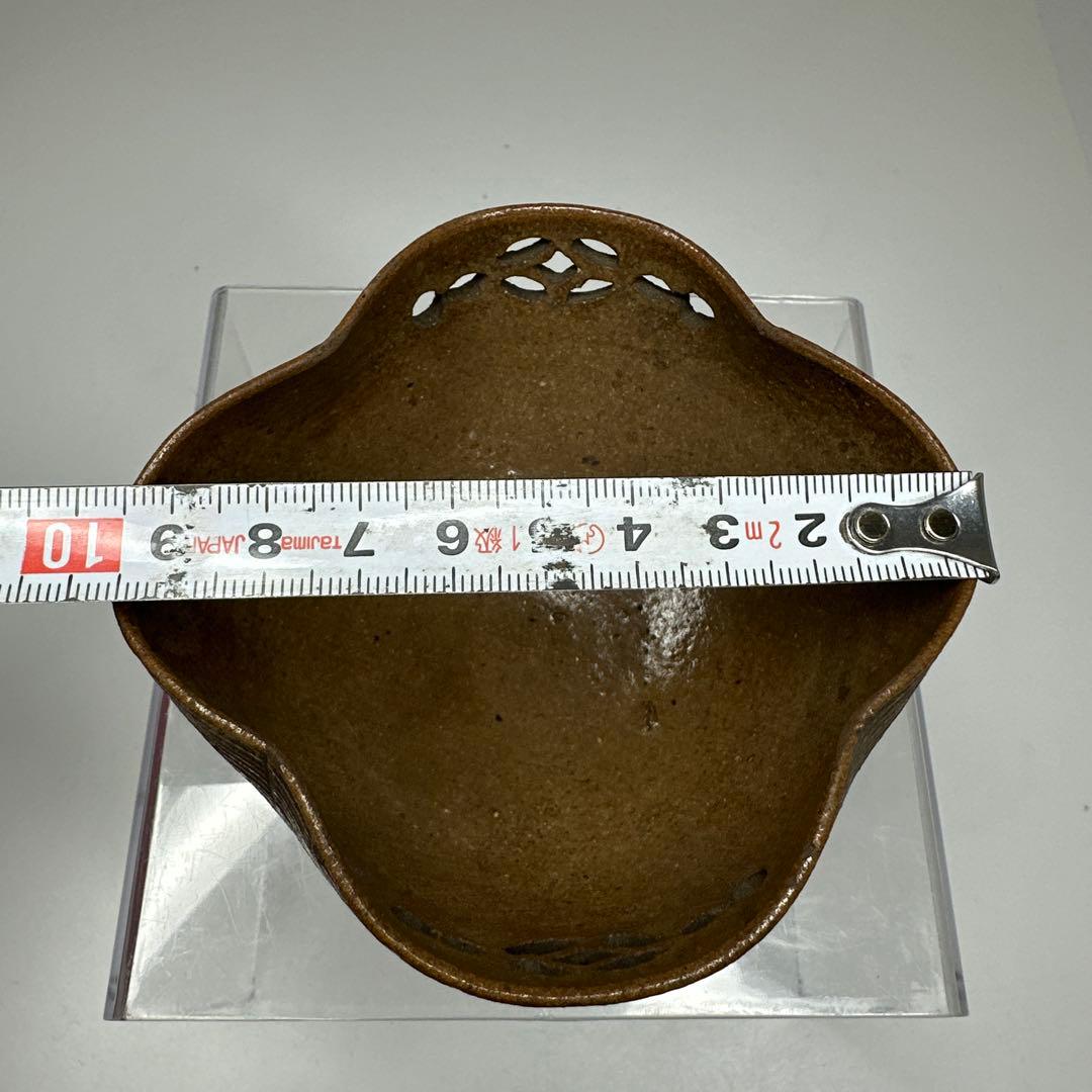 江戸初期　古唐津透盃碗　幅約10㎝　タコチ　東さ7-0411☆2F