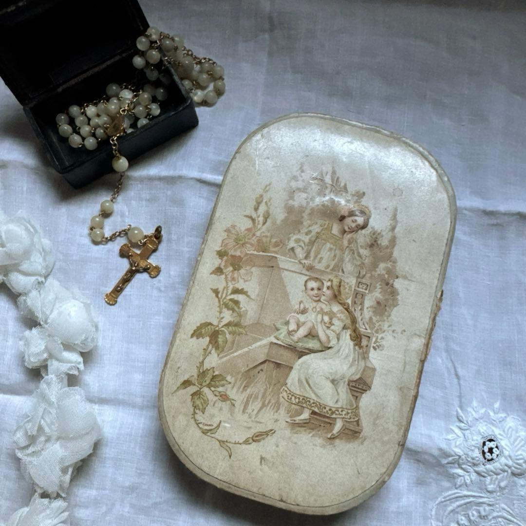 フランスアンティーク　ドラジェボックス　紙箱　菓子箱