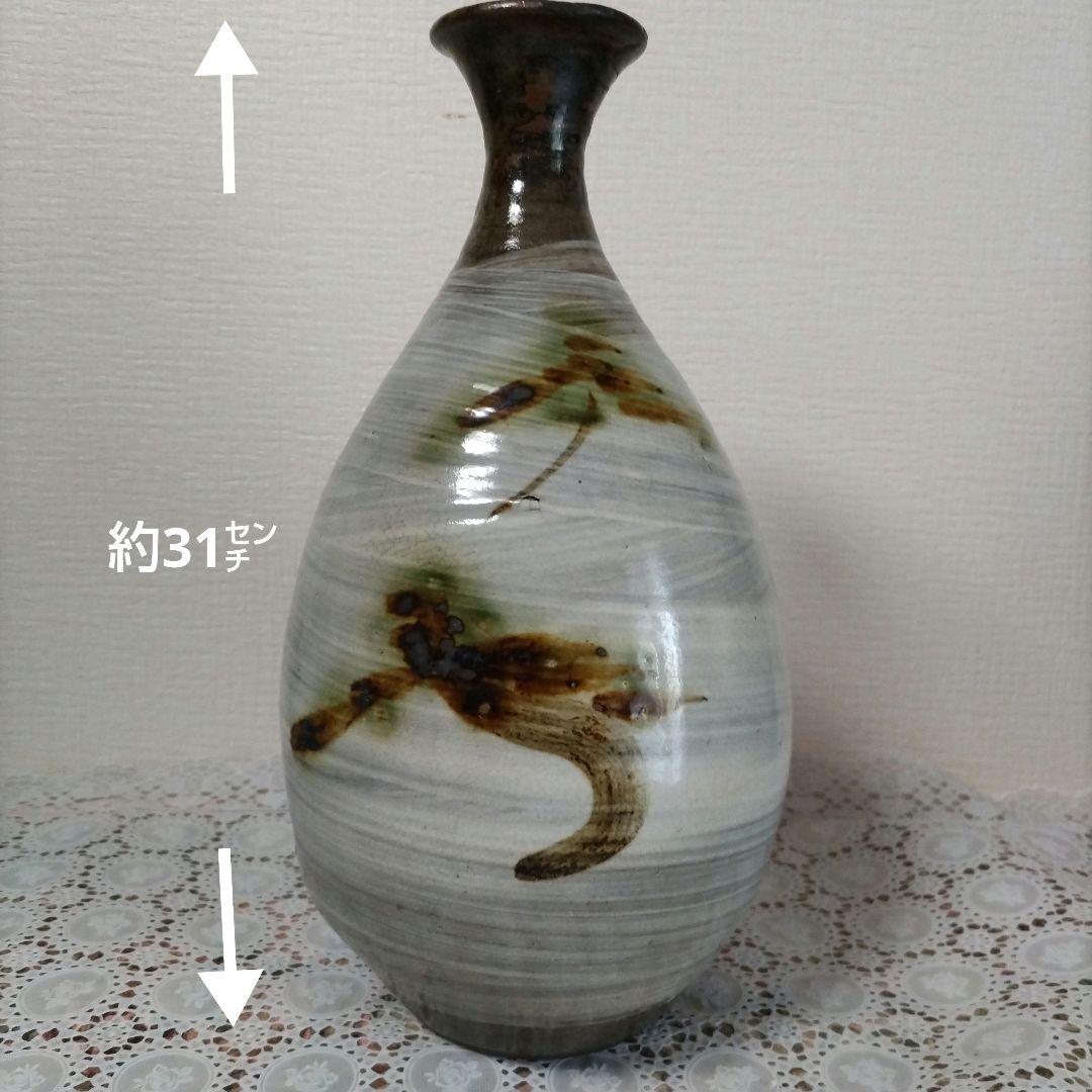 骨董品　唐津　刷毛目松紋瓶