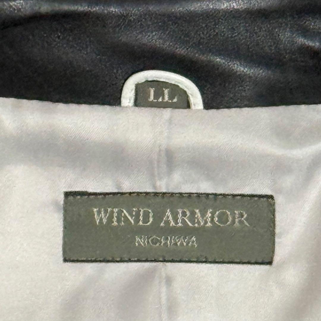 美品　WIND ARMOR　ライダースジャケット　ラムレザー　バイカラー