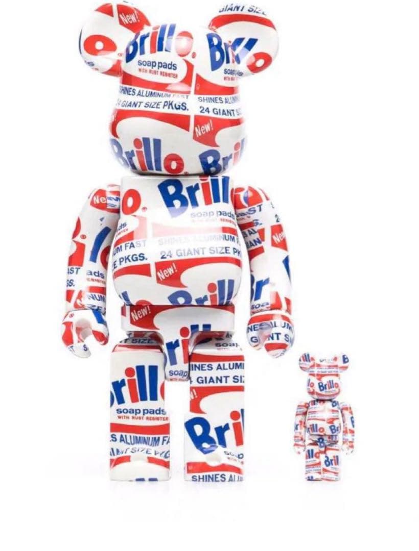 ベアブリック アンディ・ウォーホル『Brillo』100% & 400% セット