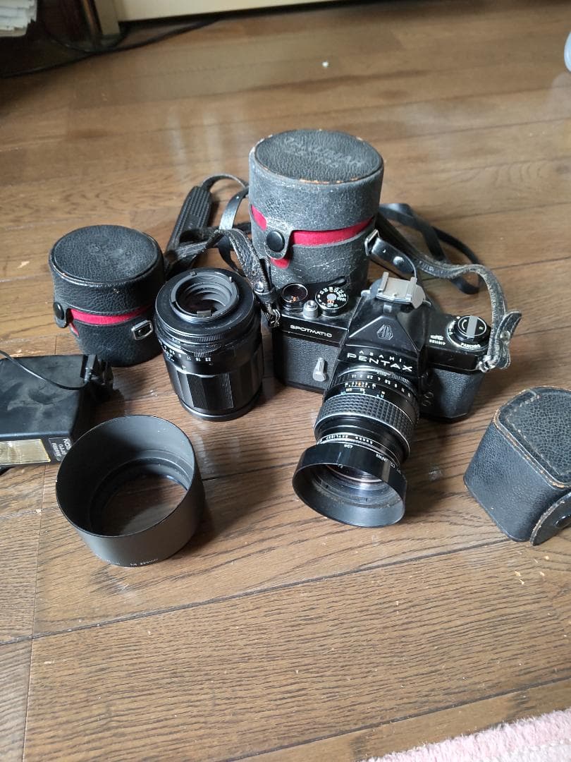 【F1.4/50】PENTAX SP 黒 一眼レフカメラ、各種付属品セット