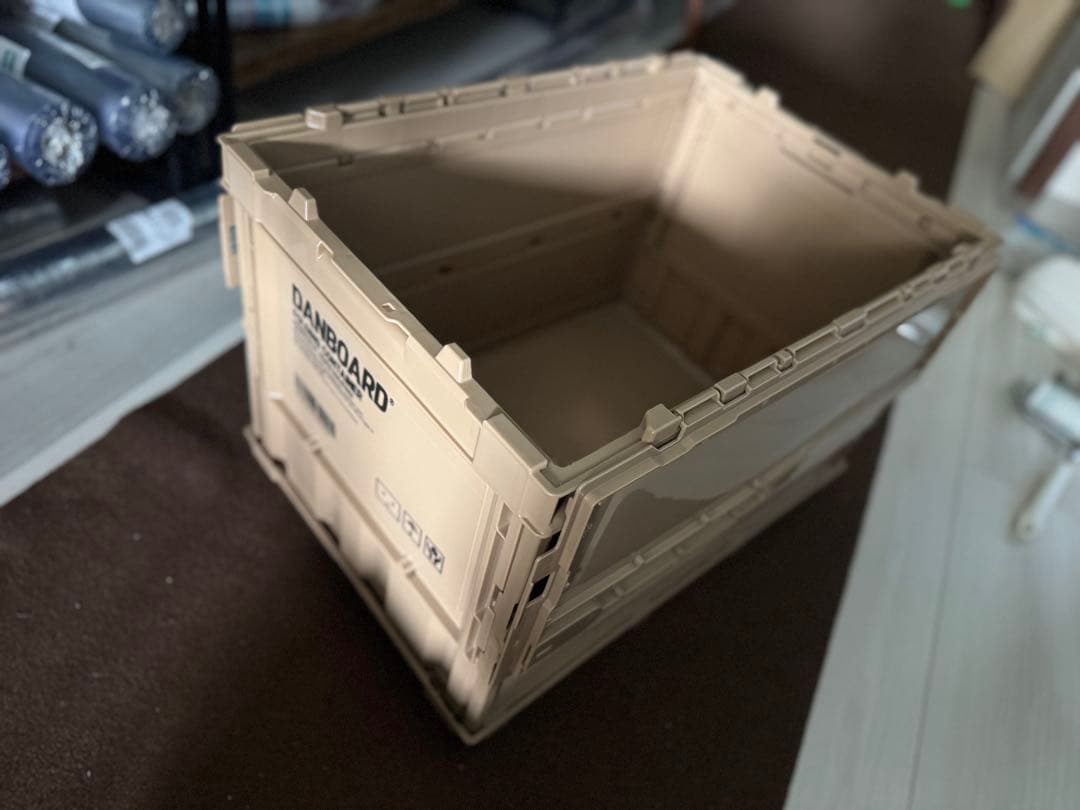 【HaY】トラスコ ベージュ 折りたたみコンテナ 50L 6個セット