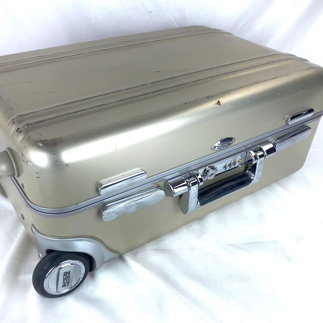 ◆ゼロハリバートン アルミ 2輪 物持ち込みサイズ ゴールド