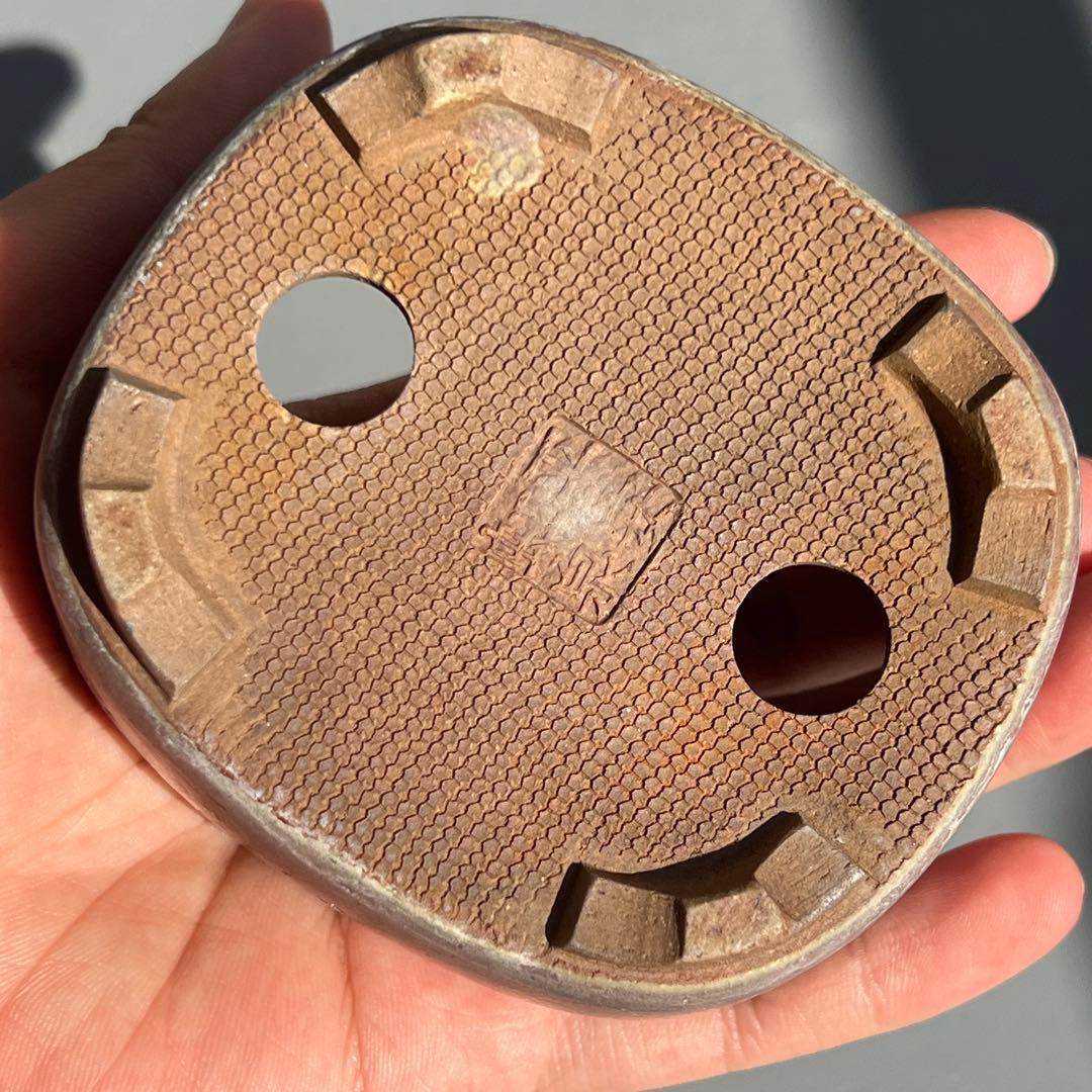 631.平安虹泉2点 長方 桃花泥 小品盆栽 盆栽鉢 9.3*8.2*3.6cm