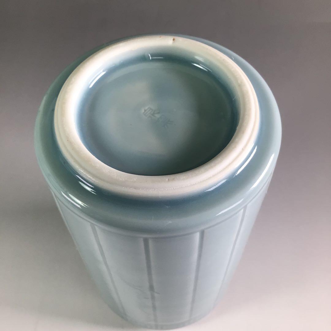 Ｒ３８１　皆具　『加藤鍇次郎造』『青磁皆具』　共箱　茶道具