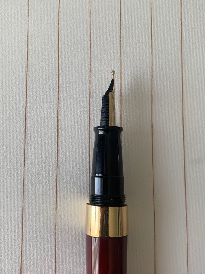 極美品 大橋堂 OHASIDO 万年筆 14Kペン先／K18リング／朱漆軸