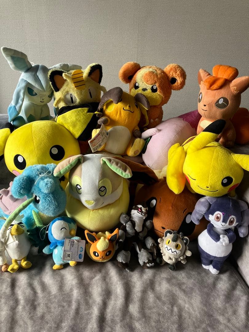 ポケモンぬいぐるみセット　17点　大きめ多い　ピカピカボックス