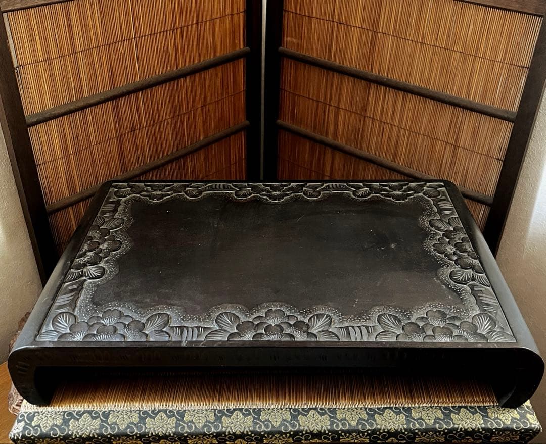 時代古木 希少 高級 軽井沢彫り 伝統職人技 花台 香台 盆栽台