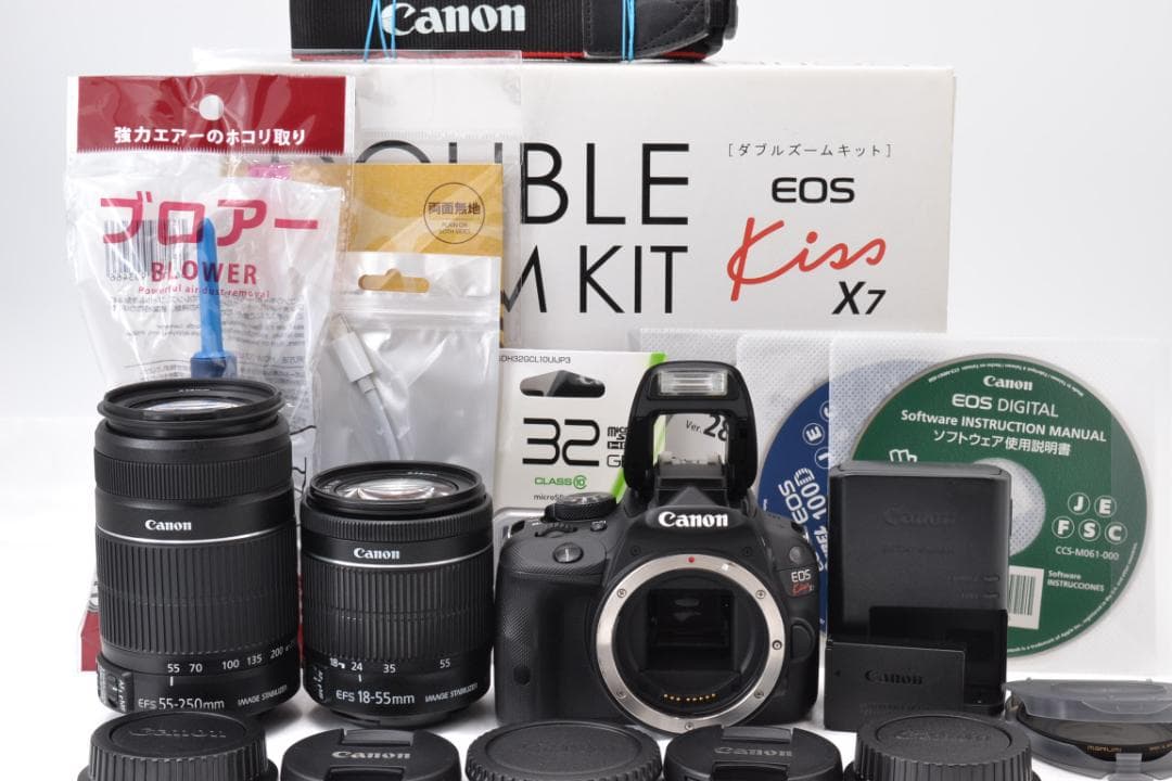 ■ 美品 ■ キャノン　Canon Kiss X7 ダブルズームキット 元箱有