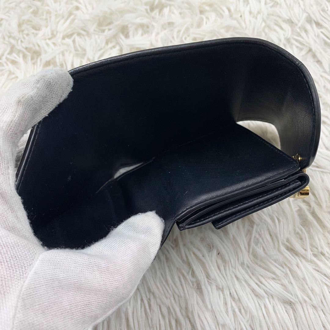 【✨美品✨】セリーヌ トリオンフ 三つ折り財布 ブラック