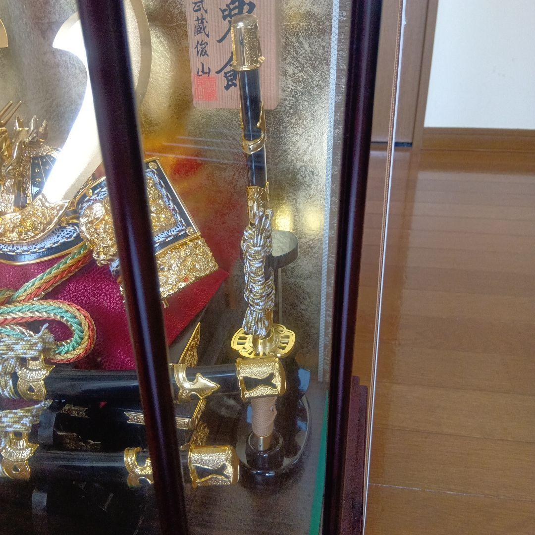 5月人形 豪華な兜飾り ガラスケース付き