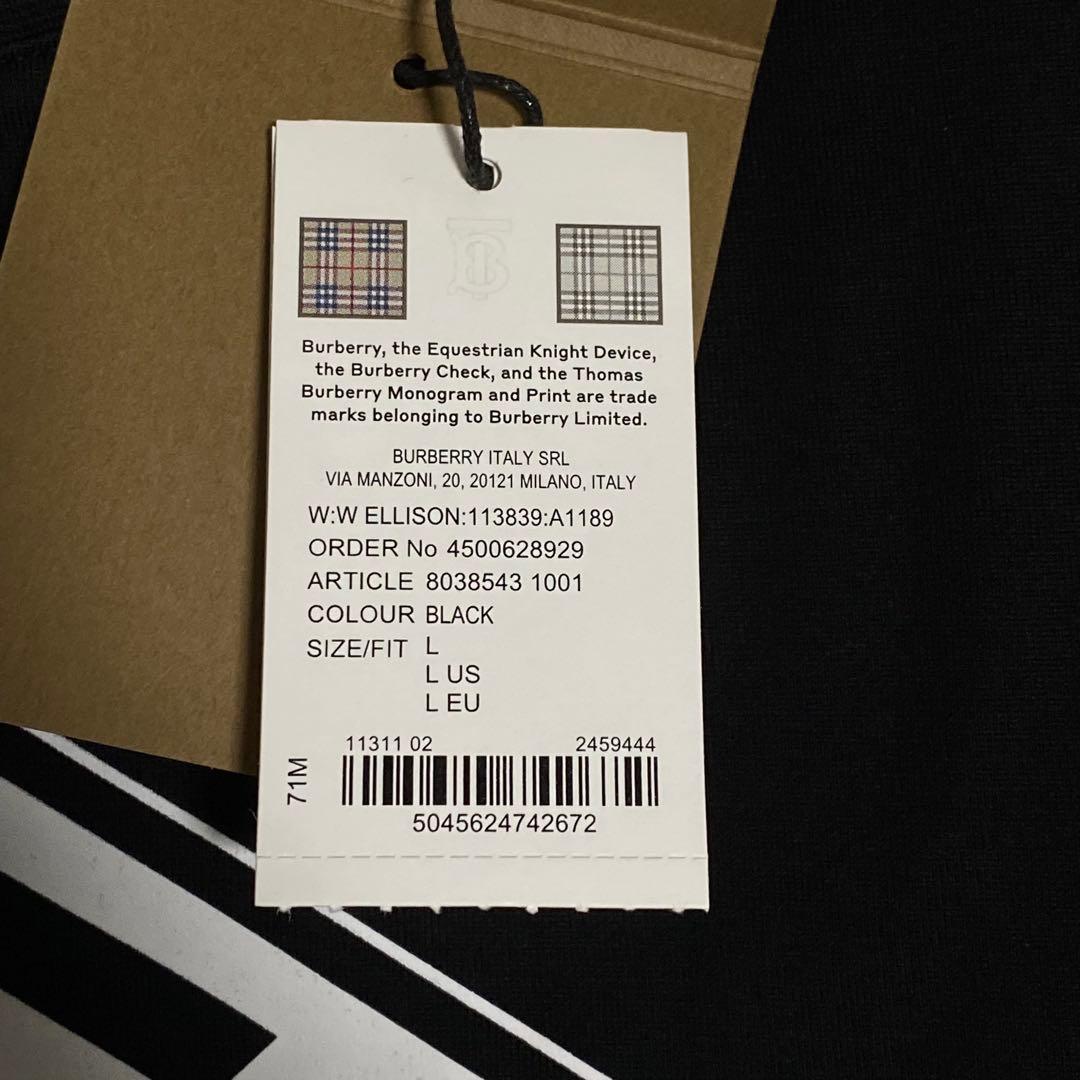 BURBERRY バーバリー　ロゴプリント Tシャツ　Lサイズ