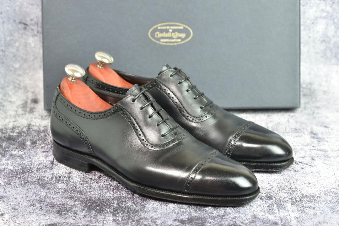 クロケット&ジョーンズ　アルバニー　5E　黒　337ラスト　ハンドグレードライン