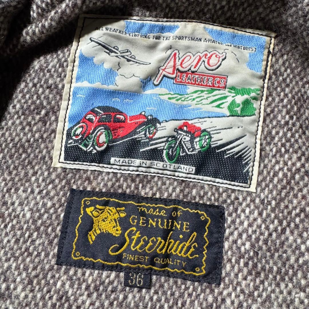 ジャケット・アウター AERO LEATHER Halfbelt leather jacket