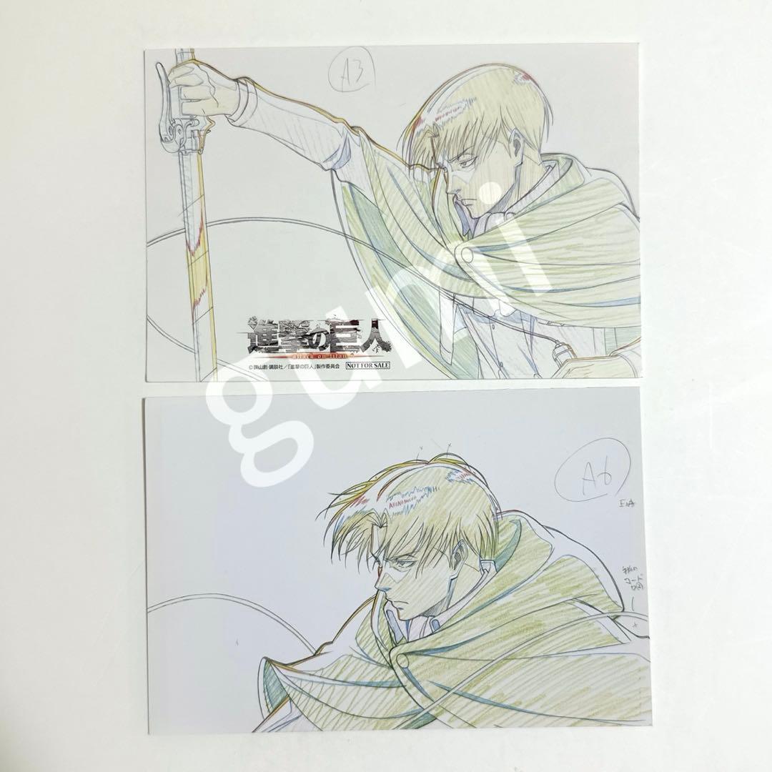 進撃の巨人 リヴァイ 原画集 イラストカード アニメーションギャラリー ポスカ