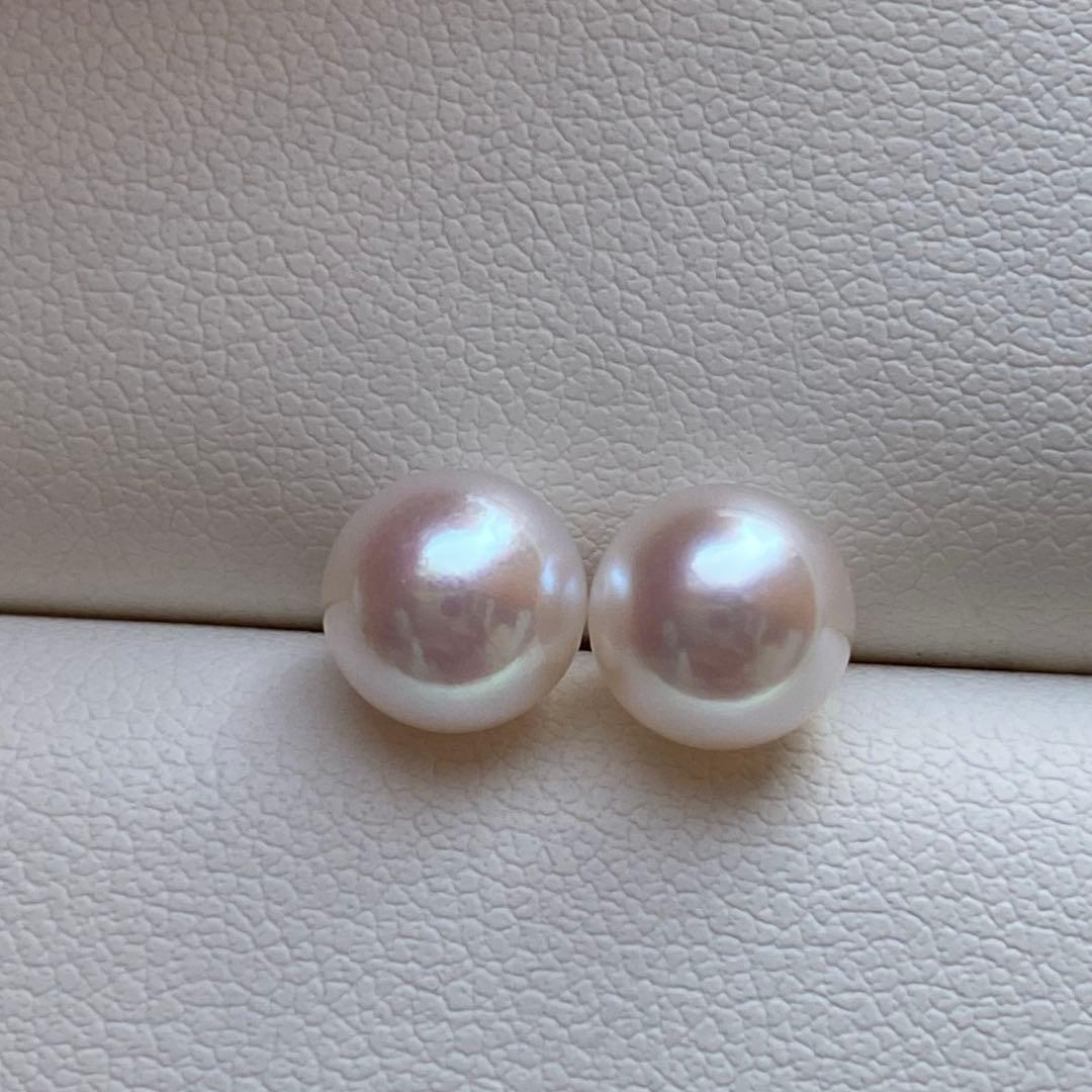 1972 pt900❣️あこや真珠 7-7.5mm ピアス Aly手作