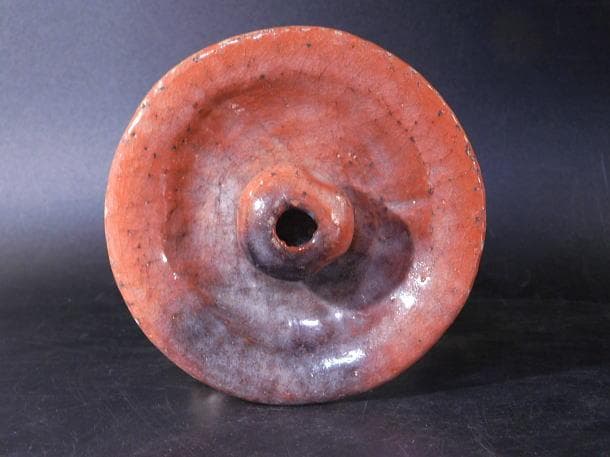 【茶道具　赤楽　瓢形　水指】