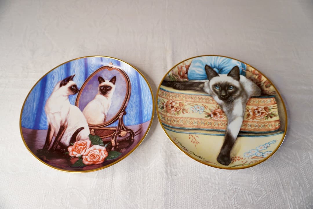 Franklin Mint 猫 絵皿 2枚セット コレクションプレート