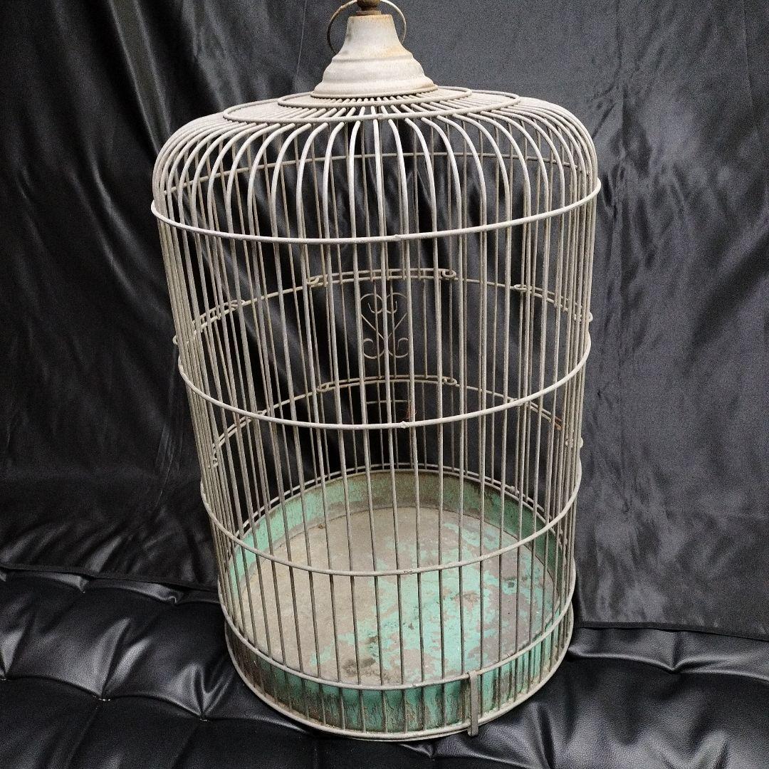 アンティーク 特大 鳥かご アイアン 鳥籠 ケージ インコ 昭和レトロ 鉄製