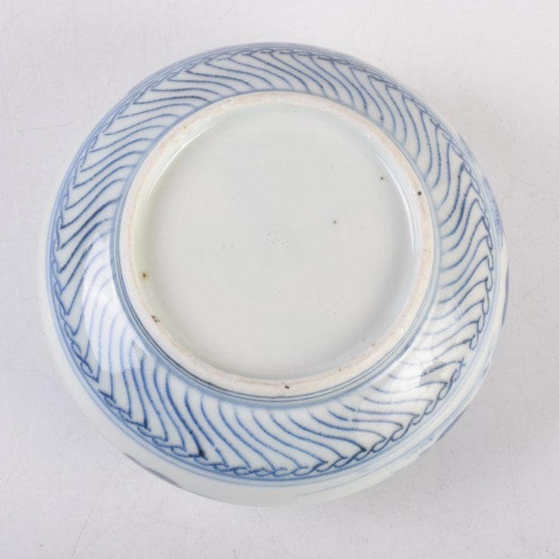 瀬戸焼　古瀬戸染付花草文　茶壷　蓋物　蓋壷　蓋香炉　V　8382