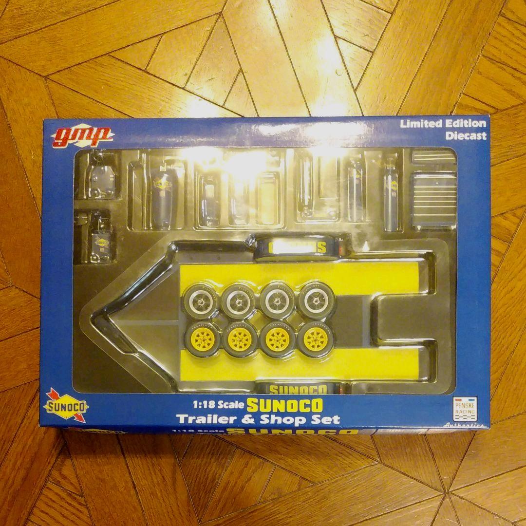 18/1ミニカー【激レアSUNOCO Trailer & Shop Set