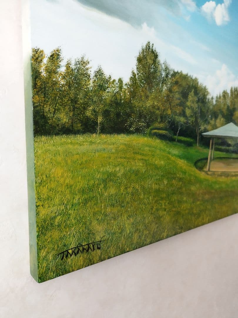 油絵 風景画 写実画 原画 作者出品