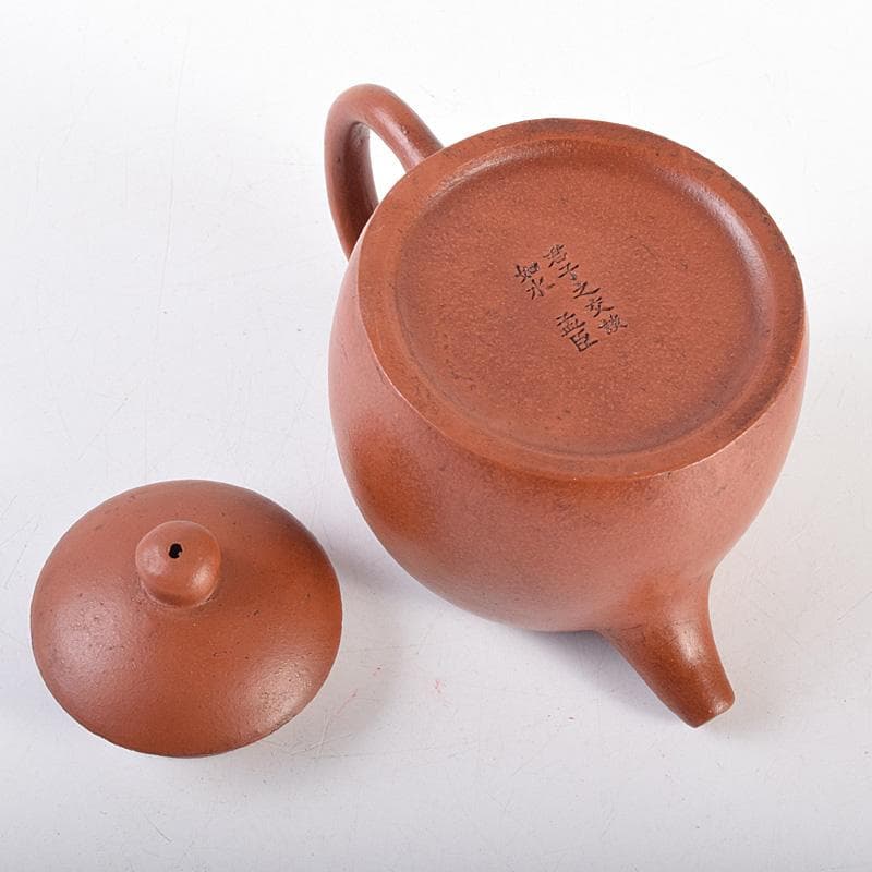 中国　孟臣製　君子之交談如水　紫砂　朱泥　急須　茶壷　C　R7876