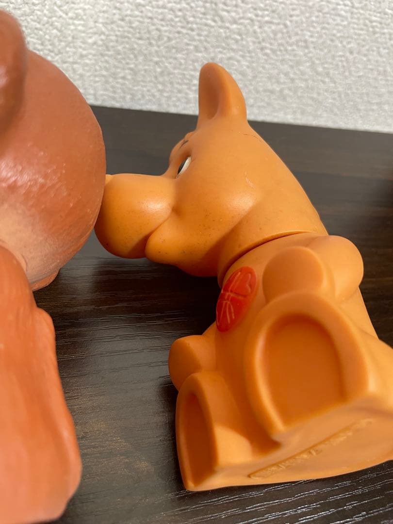 【当時物】昭和レトロ アンティークソフビ貯金箱 農協／農林中金ソフビ貯金箱