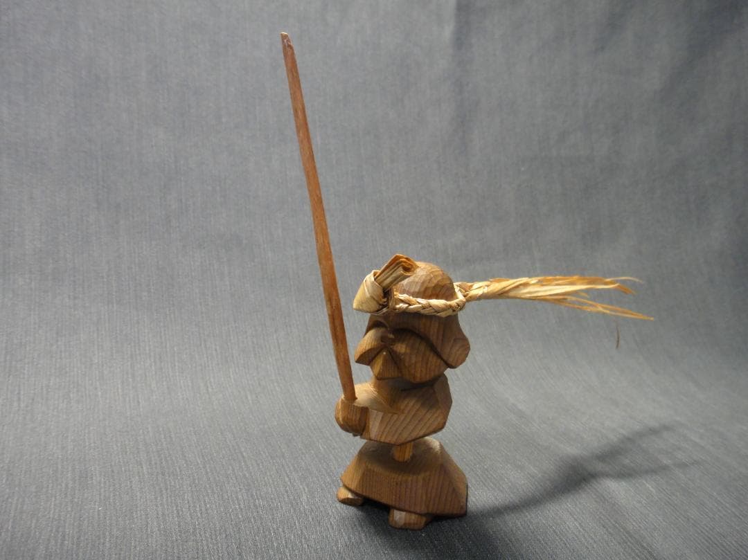 e*n様 希少 藤戸竹喜　ユーカラエカシ　木彫り 彫刻　置物　 アイヌ